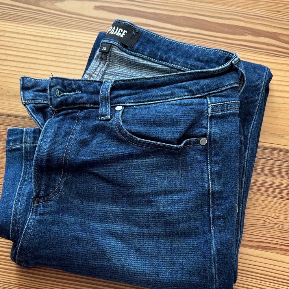 PAIGE  Dark Blue Slim Jeans